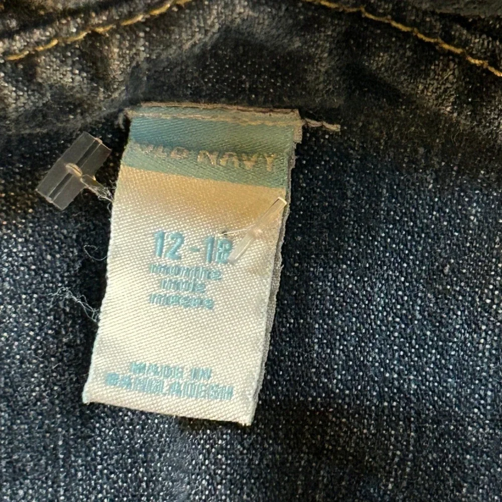 Old Navy Denim Jumper Dress Cute Pocket Detail Adjustable‎ Straps 12-18M
